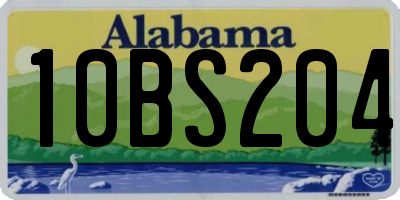AL license plate 10BS204