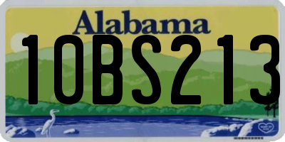 AL license plate 10BS213