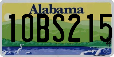 AL license plate 10BS215