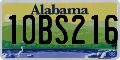 AL license plate 10BS216
