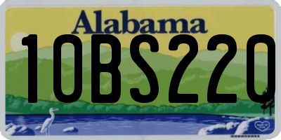 AL license plate 10BS220