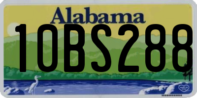 AL license plate 10BS288