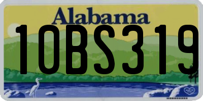 AL license plate 10BS319