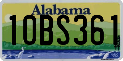 AL license plate 10BS361
