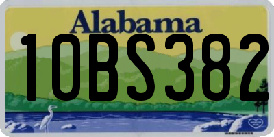 AL license plate 10BS382