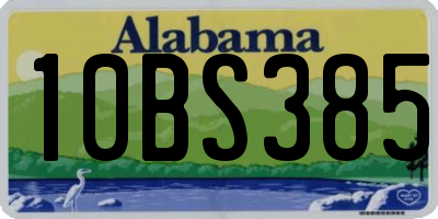 AL license plate 10BS385