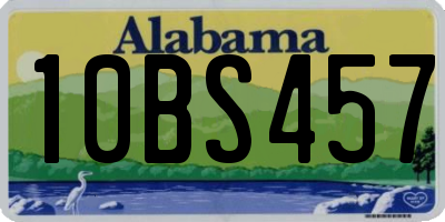 AL license plate 10BS457