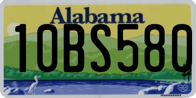 AL license plate 10BS580