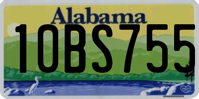 AL license plate 10BS755
