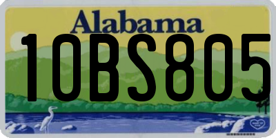 AL license plate 10BS805