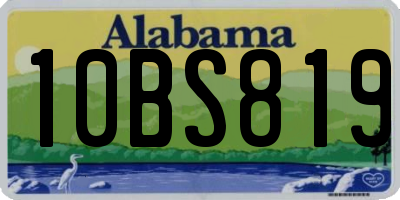AL license plate 10BS819