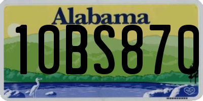 AL license plate 10BS870
