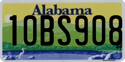 AL license plate 10BS908