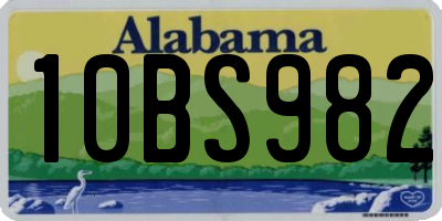 AL license plate 10BS982