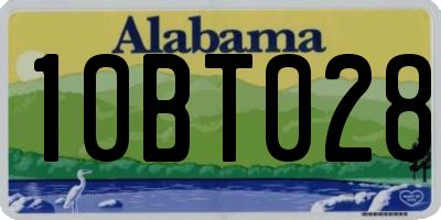 AL license plate 10BT028