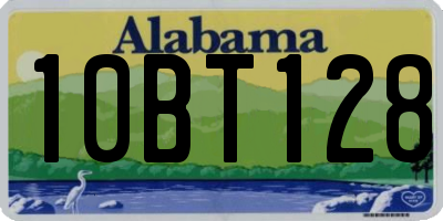 AL license plate 10BT128