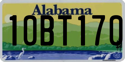 AL license plate 10BT170