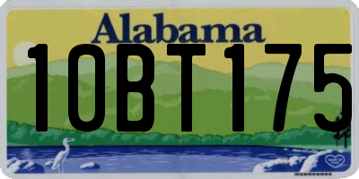 AL license plate 10BT175
