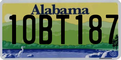 AL license plate 10BT187