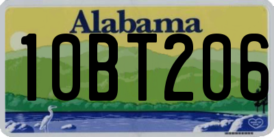 AL license plate 10BT206