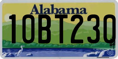 AL license plate 10BT230