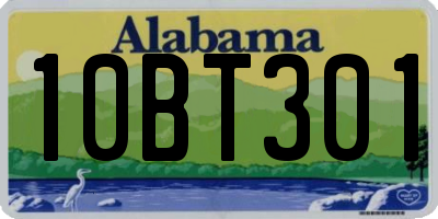 AL license plate 10BT301