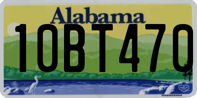 AL license plate 10BT470