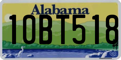 AL license plate 10BT518