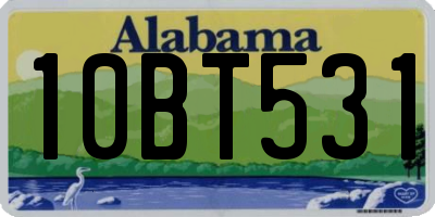 AL license plate 10BT531