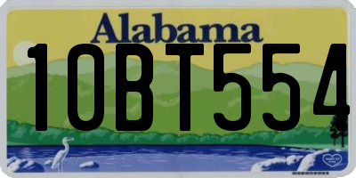 AL license plate 10BT554