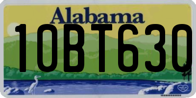 AL license plate 10BT630