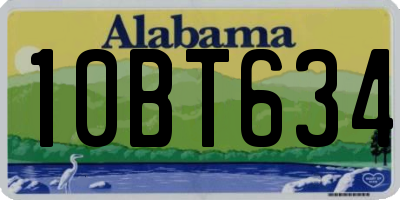 AL license plate 10BT634