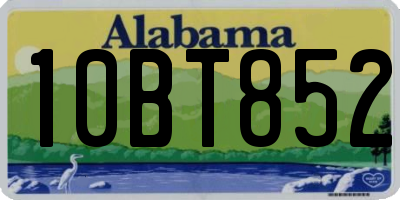 AL license plate 10BT852