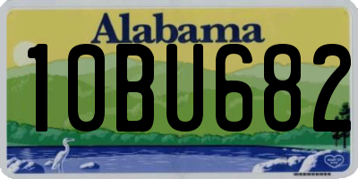 AL license plate 10BU682
