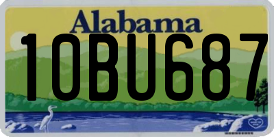 AL license plate 10BU687