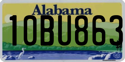 AL license plate 10BU863