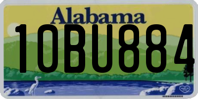 AL license plate 10BU884