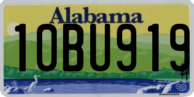 AL license plate 10BU919