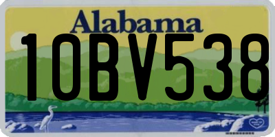AL license plate 10BV538