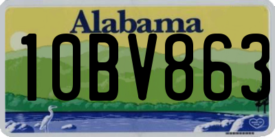 AL license plate 10BV863