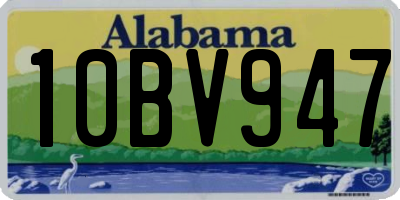 AL license plate 10BV947