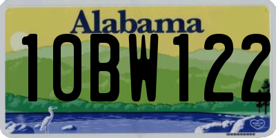 AL license plate 10BW122