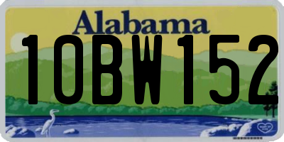 AL license plate 10BW152