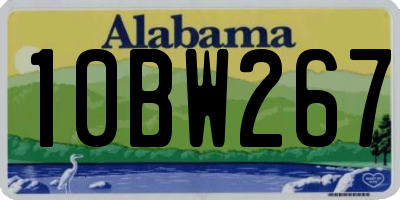 AL license plate 10BW267