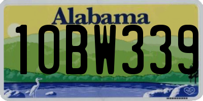 AL license plate 10BW339