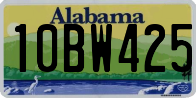 AL license plate 10BW425