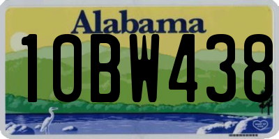 AL license plate 10BW438