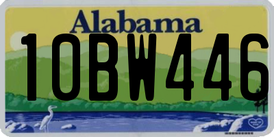 AL license plate 10BW446