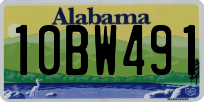 AL license plate 10BW491