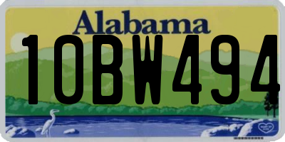 AL license plate 10BW494